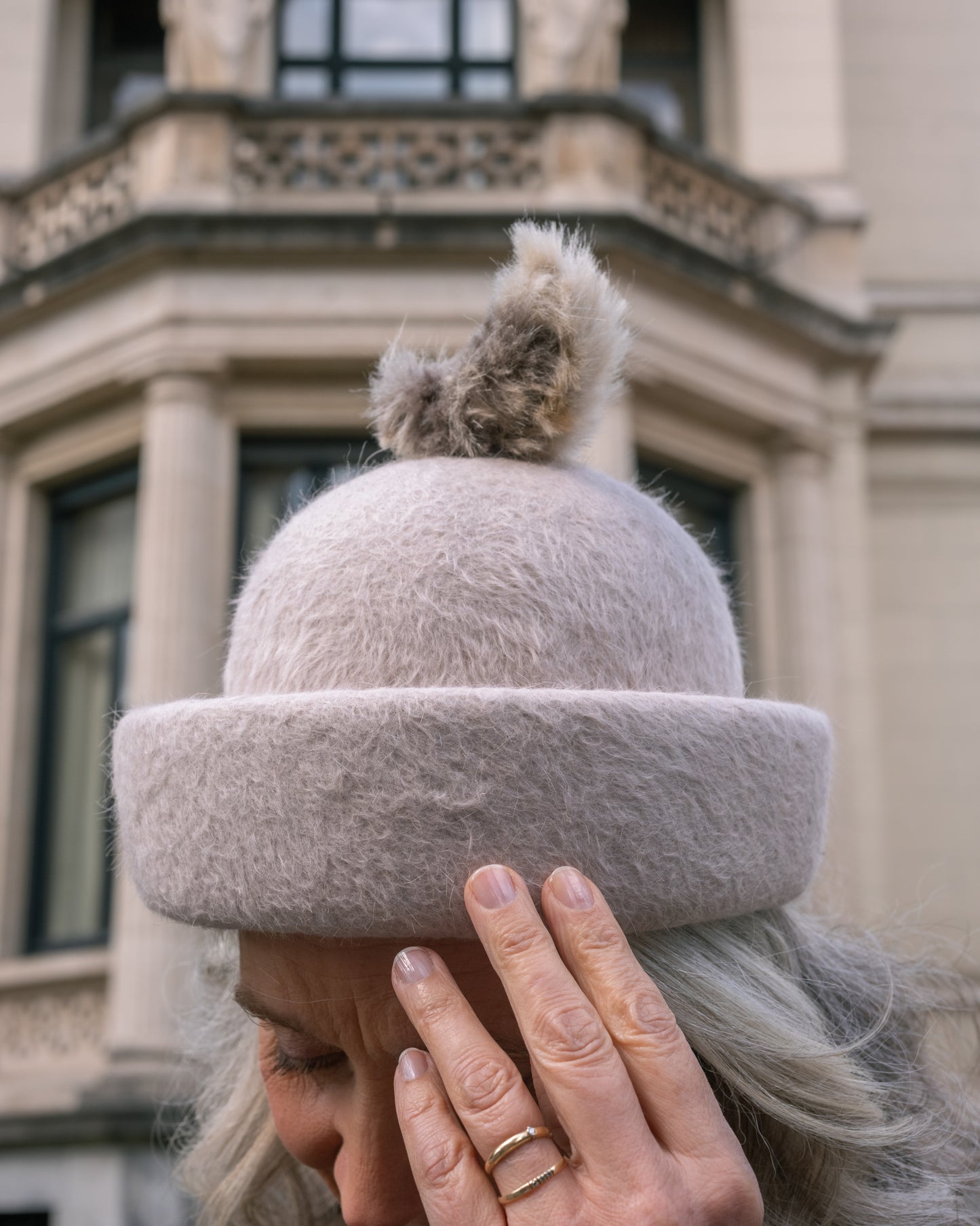 Crescent Moon Bowler Hat