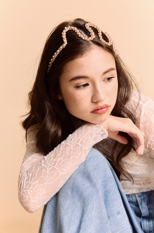 Sculpted Beaded Ribbon Headband