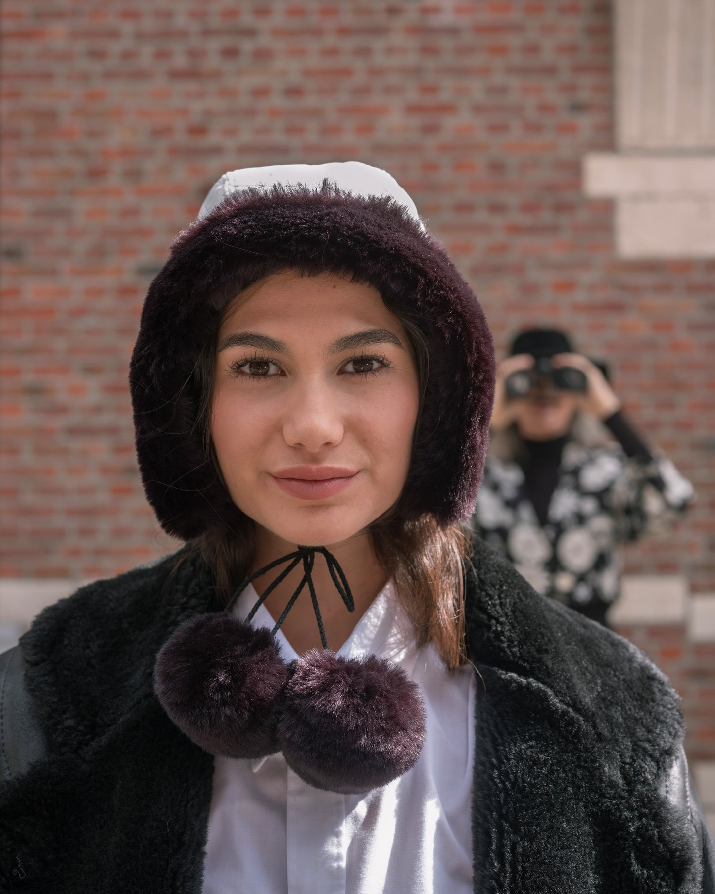Embroidered Flower Hood