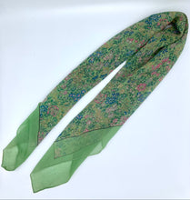 Load image into Gallery viewer, Vintage Scarf: Floral Green
