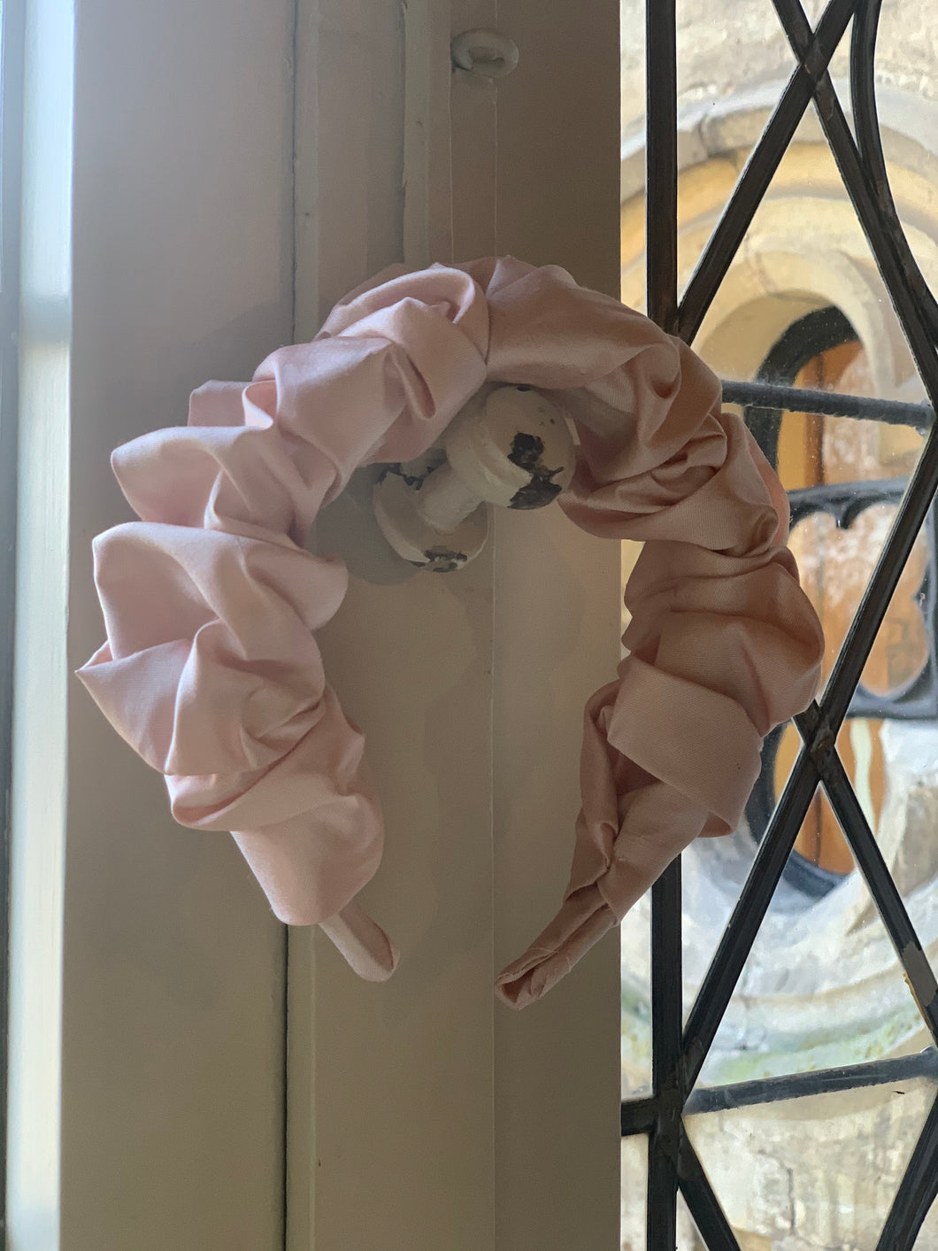 Soft Pink Croissant Headband